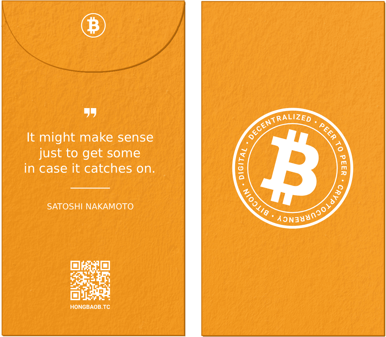 New Hong₿ao v2.0 designs - Orange envelopes