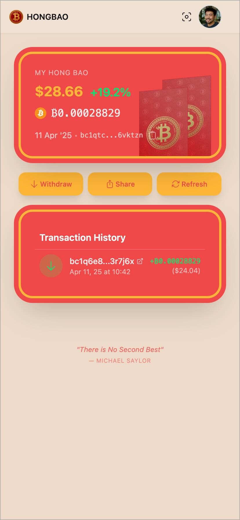 Hong₿ao mobile app